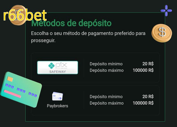 O cassino r66betbet oferece uma grande variedade de métodos de pagamento